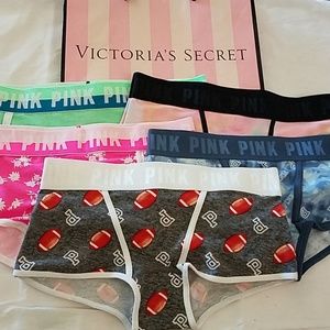 Set of 5 XS Victoria's Secret PINK Boy short